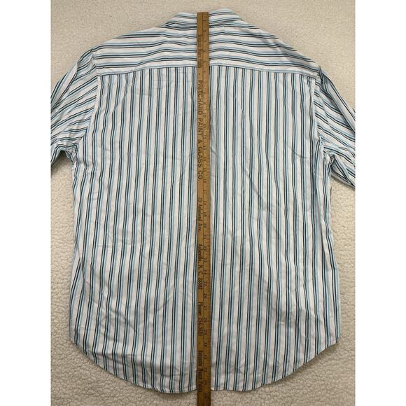 Robert Graham Dress Shirt Mens XXL 2XL Blue Striped Colorful Flip Cuff Button Up - Picture 7 of 7